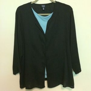 Vintage Eileen Fisher V-Neck Linen Jacket--Only